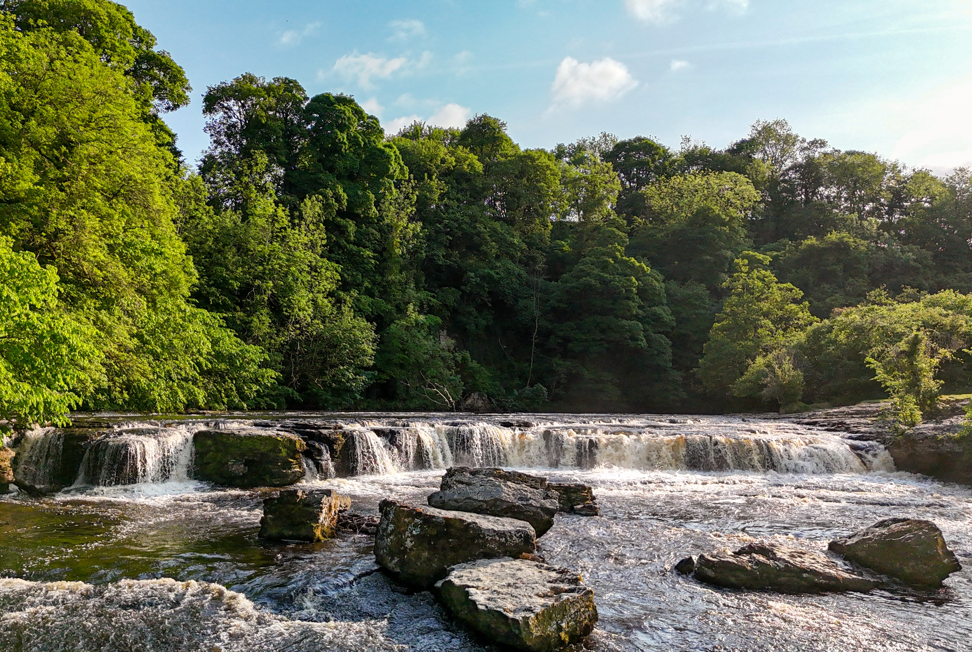 Aysgarth Falls Waterfalls in Summer