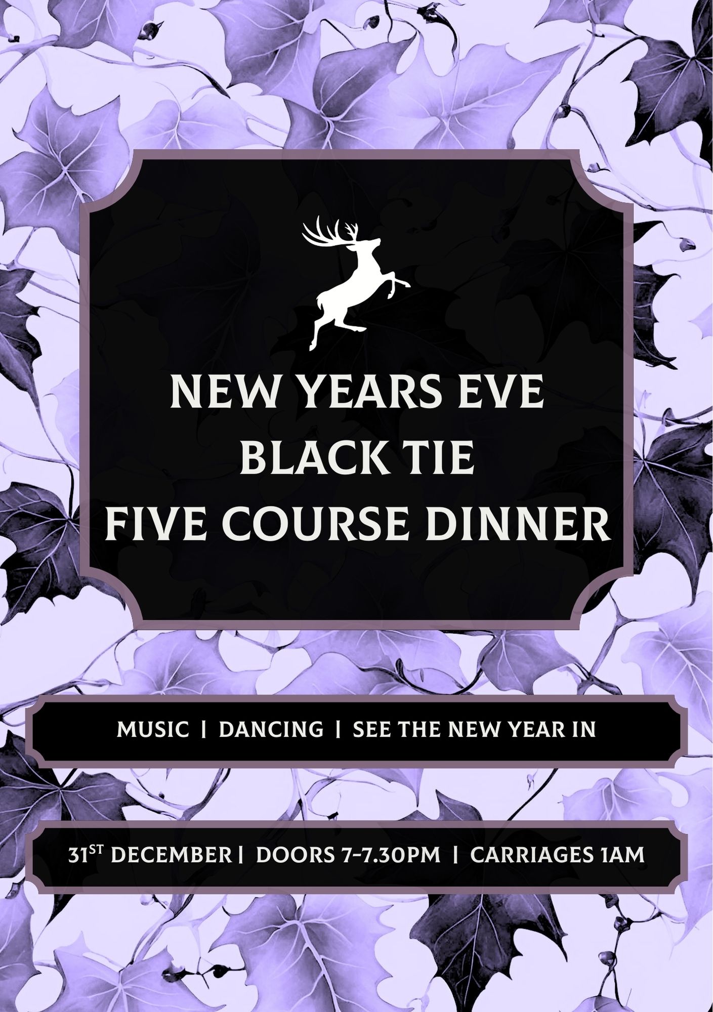 NYE Black Tie Dinner 